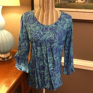 Escapada 3/4 sleeveSusan top size Lg - cornflower